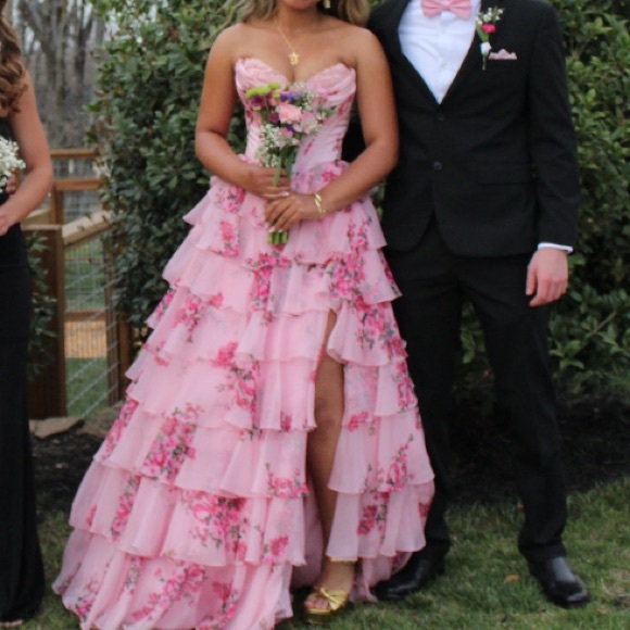 Pink Sherri Hill 57249 - Picture 2 of 7